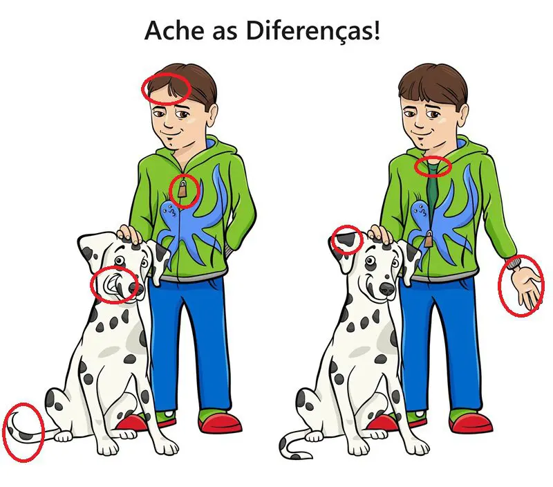 Resposta Ache as Diferenças: O Dálmata