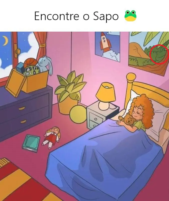 Resposta Encontre o Sapo no Quarto