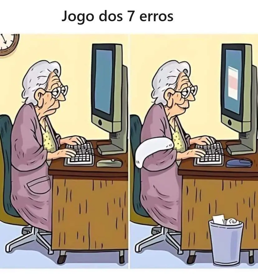 Jogo dos 7 erros: A Senhora no PC