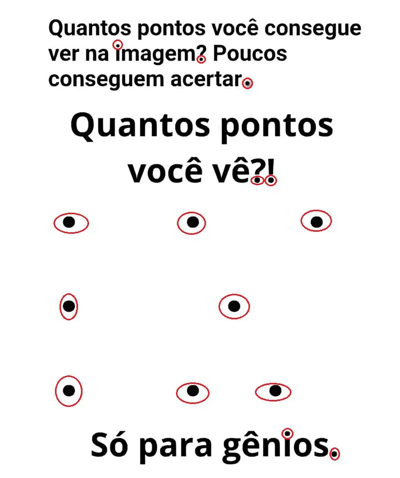 Resposta Quantos pontos você consegue ver na imagem?