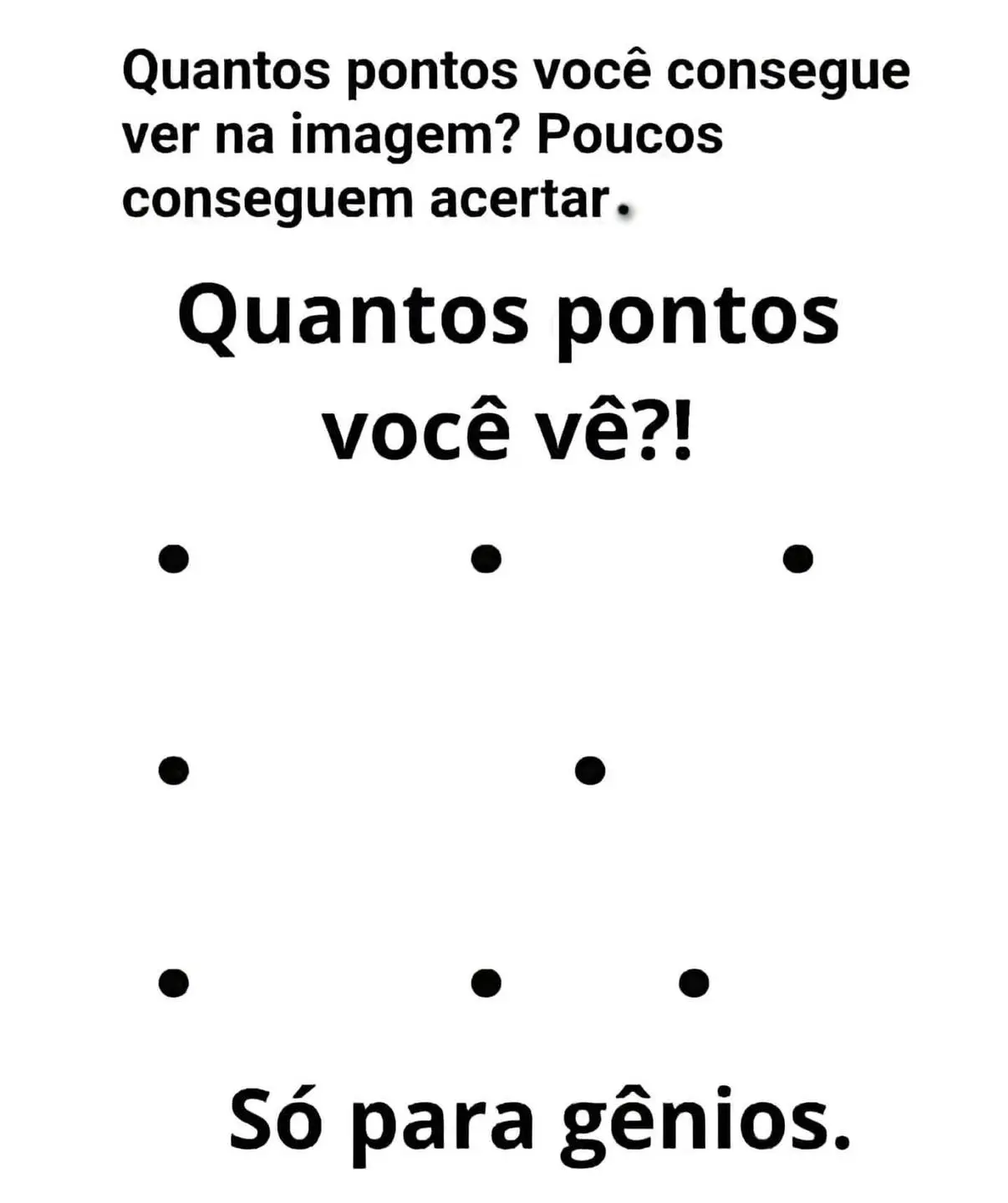 Quantos pontos você consegue ver na imagem?