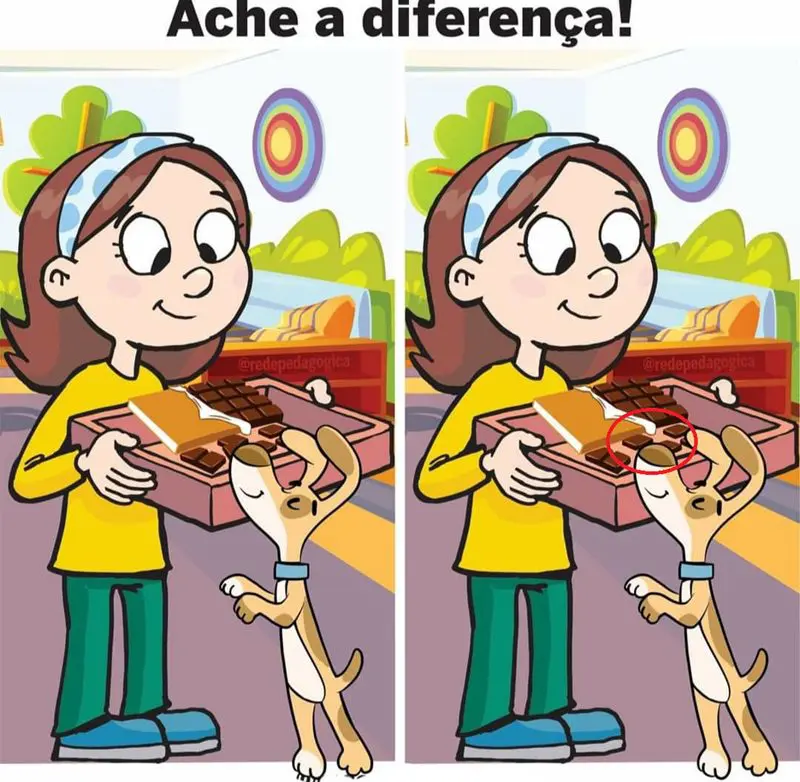 Resposta Ache a Diferença: A Caixa de Doces