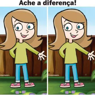 Desafio Visual: Ache a Diferença: A Menina Escondendo a Mão