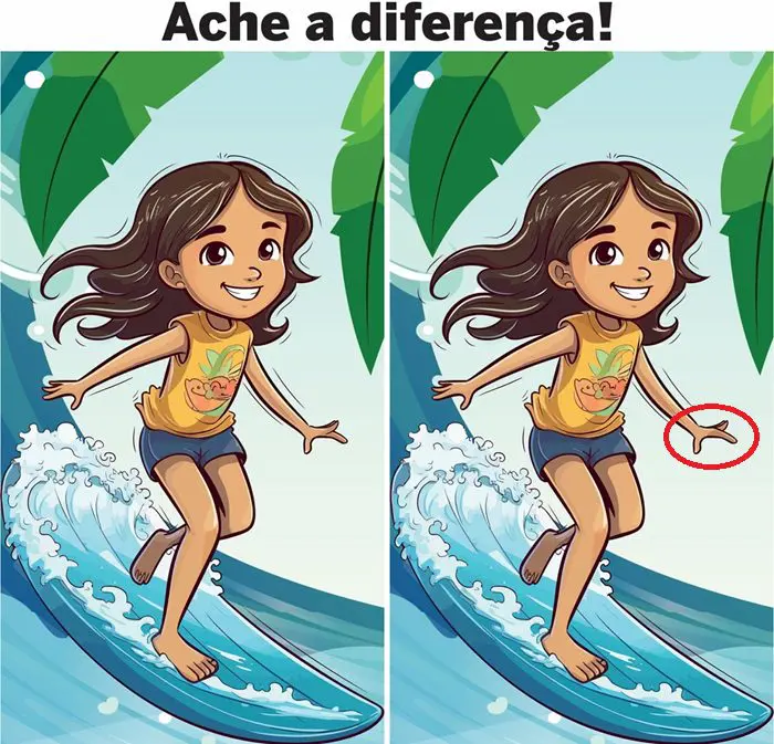 Resposta Ache a Diferença: A Surfista