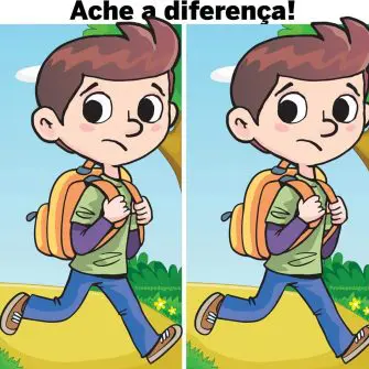 Teste Visual Ache a Diferença: O Menino da Mochila Laranja