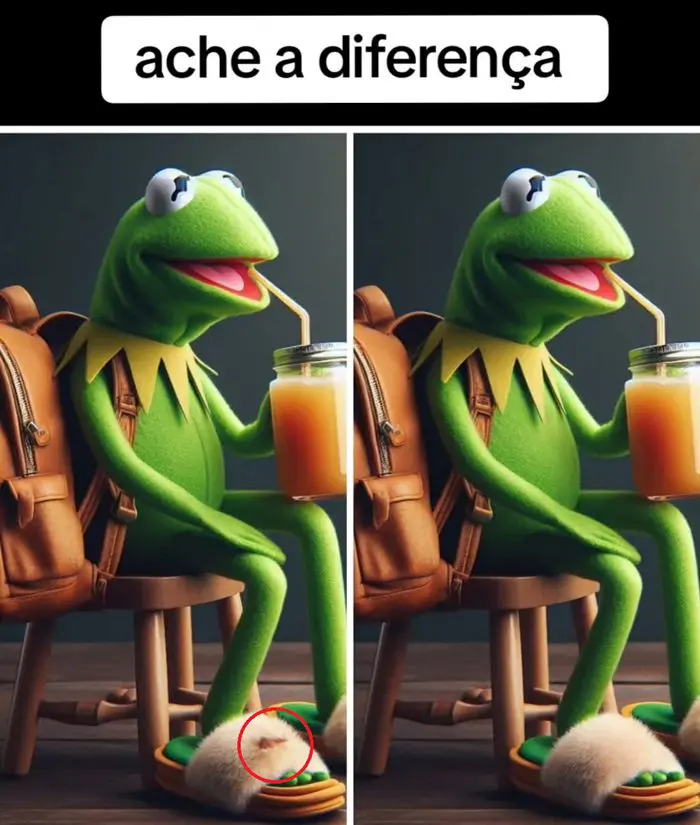 Desafio visual: Resposta Ache a Diferença: O Sapo Meme