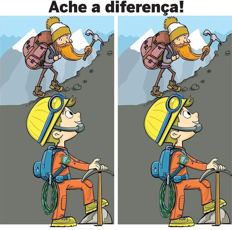 Desafio Visual: Ache a Diferença: Os Alpinistas