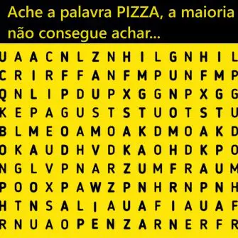 Ache a Palavra Pizza