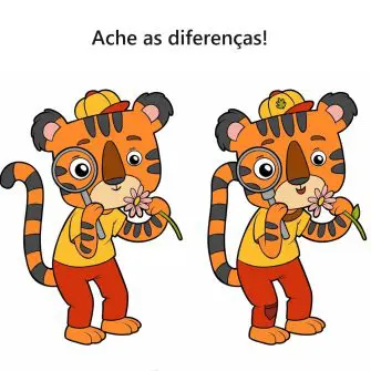 Desafio Visual Ache as Diferenças o Fogo Tigre