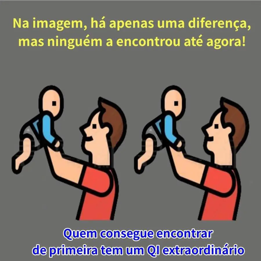 Desafio Visual: Ache o Erro na Imagem: O Pai e o Bebê