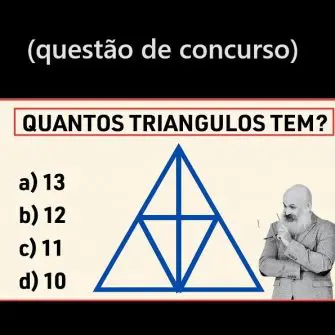 Questão de Concurso Quantos triângulos tem na imagem?