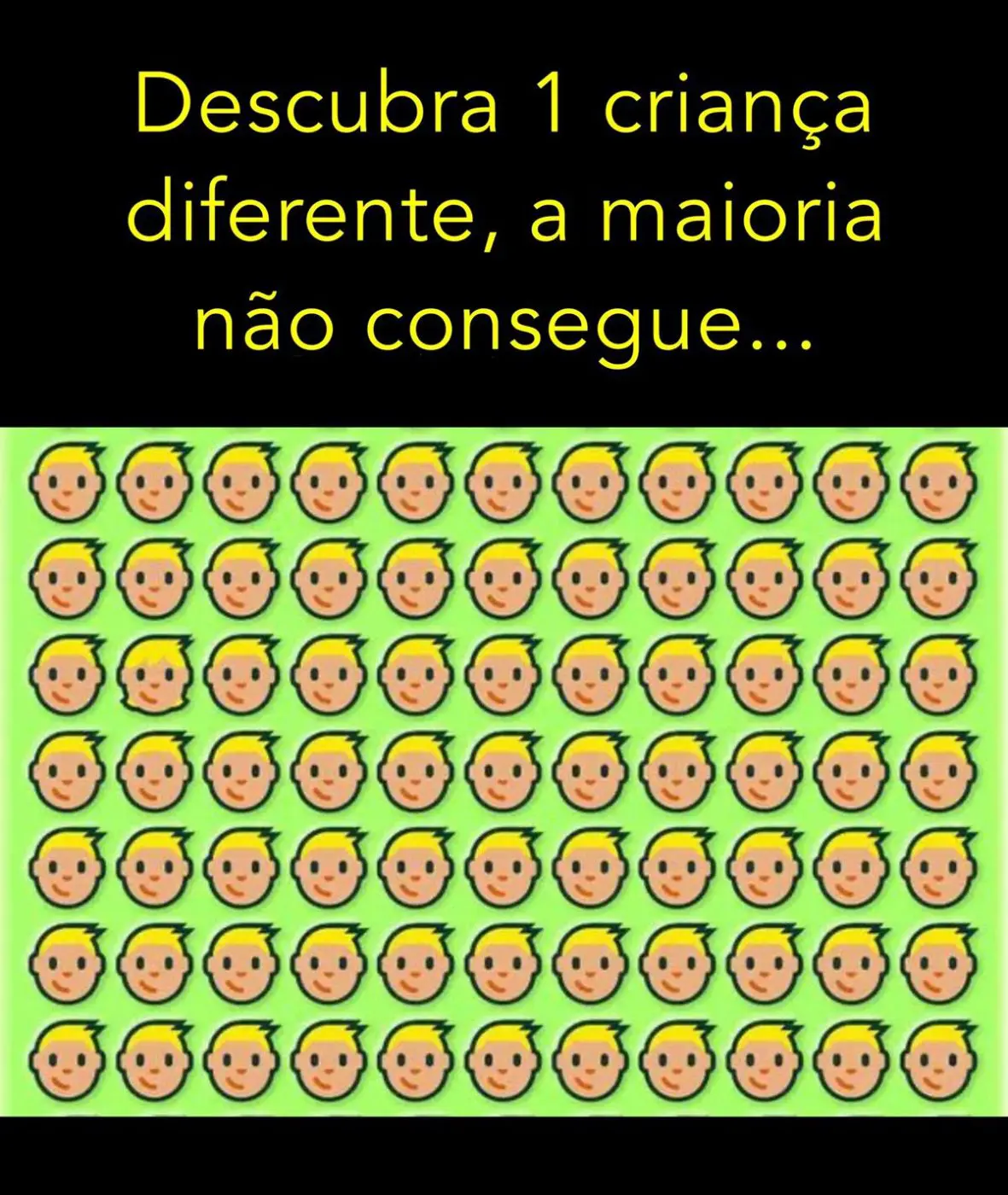 Desafio Visual: Encontre a Criança Diferente