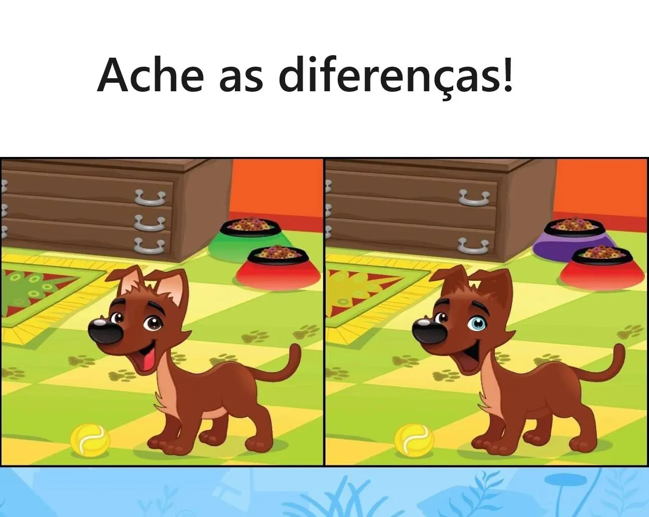 Desafio Visual: Ache as Diferenças: O Cachorrinho e a Bolinha