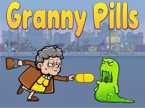 Jogo grátis: Granny Pills - Defend Cactuses