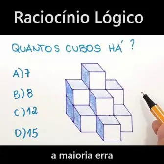 Raciocínio Lógico: Quantos Cubos há na Imagem?