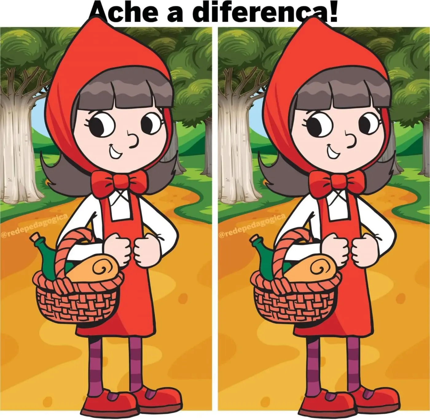 Ache a Diferença: A Chapeuzinho Vermelho