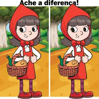 Desafio Visual Ache a Diferença: A Chapeuzinho Vermelho