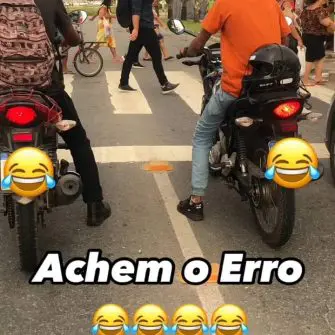 Desafio visual Ache o Erro: Os Motoqueiros