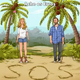 Desafio Visual Ache os Erros: Perdidos na Ilha Deserta