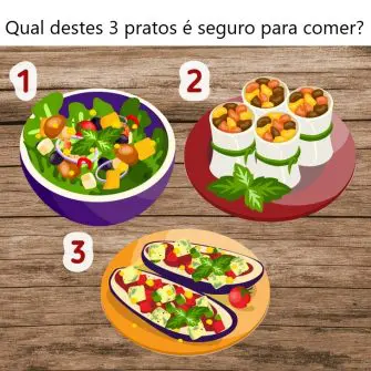 Desafio: Qual destes 3 pratos é seguro para comer?