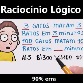 Desafio de Lógica 3 Gatos Matam 3 Ratos em 3 Minutos, 100 Gatos Matam 100 Ratos em Quantos Minutos?