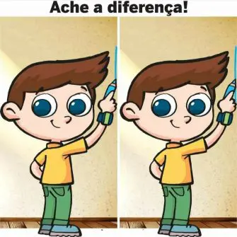 Desafio Visual Ache as Diferenças: O Menino do Lápis Azul