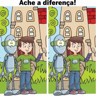 Desafio Visual Ache a Diferença: O Menino e o Robô