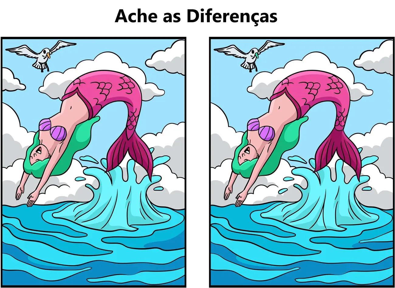 Desafio Visual: Ache as Diferenças: A Sereia