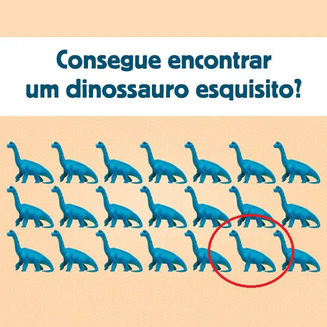 Resposta Encontre o Dinossauro Esquisito