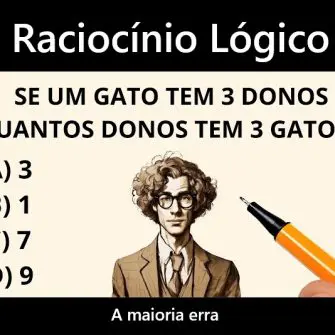 Desafio de raciocínio lógico e matemática Se um gato tem 3 donos quantos donos tem 3 gatos?