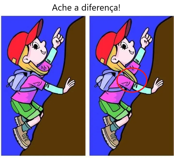 Veja a Resposta Ache as Diferenças: A Alpinista