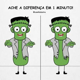 Desafio Visual Ache a Diferença: O Frankenstein