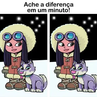 Desafio Visual Ache a Diferença: A Esquimó e o Cachorro