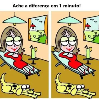 Desafio Visual: Ache a Diferença em 1 Minuto: A Mulher e o Cachorro