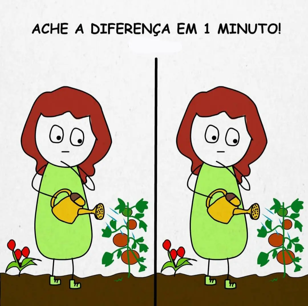 Ache as Diferenças: A Menina Regando as Plantas