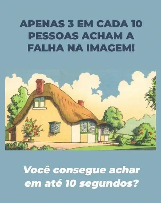 Apenas 3 em cada 10 pessoas acham a falha nessa imagem