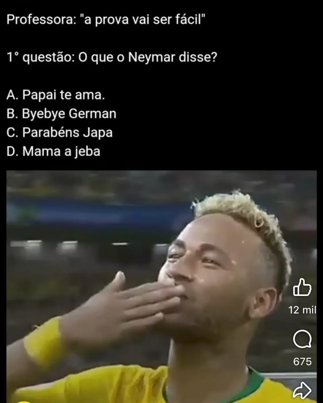 O que o Neymar disse?