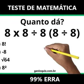 Quanto dá 8x8÷8(8÷8)=?