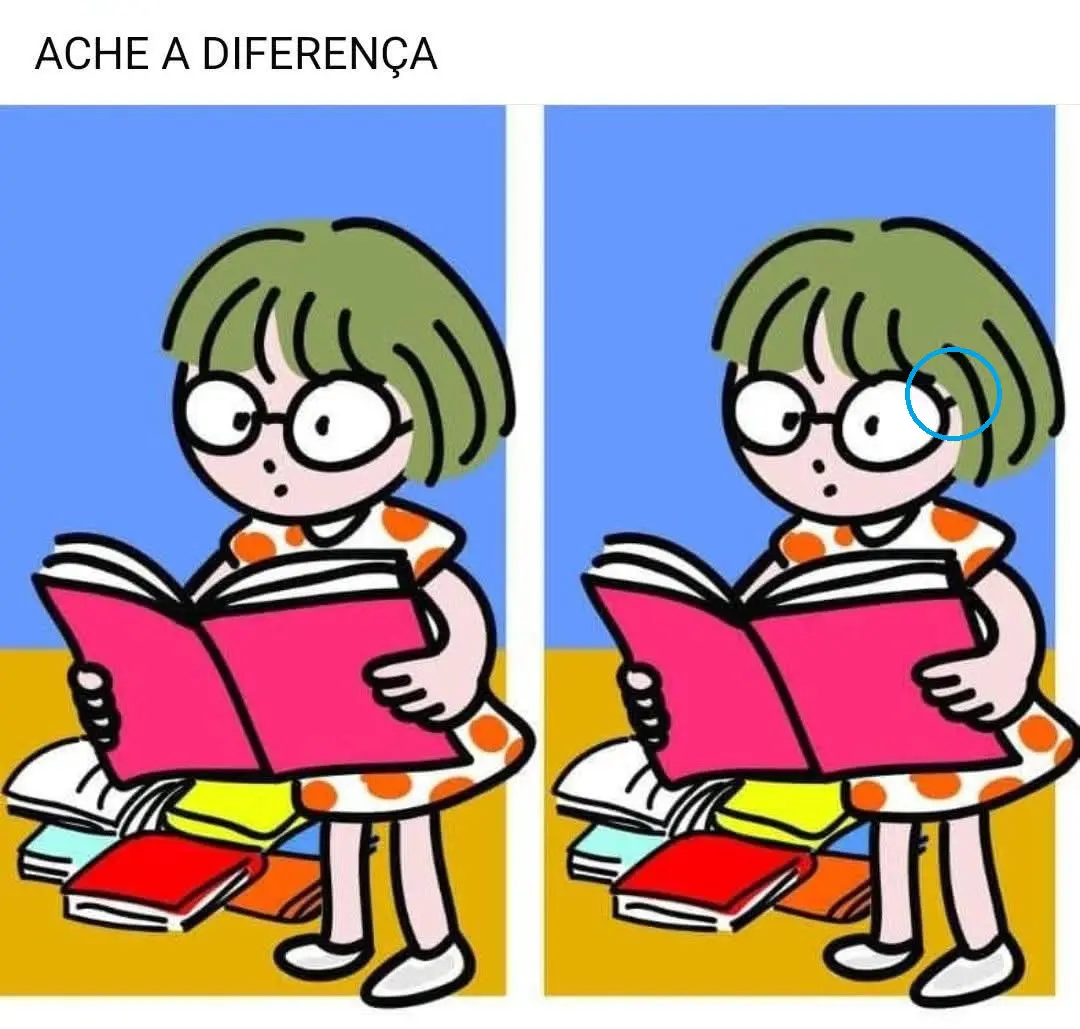 Veja a Resposta de Ache a Diferença: A Menina do Livro Rosa