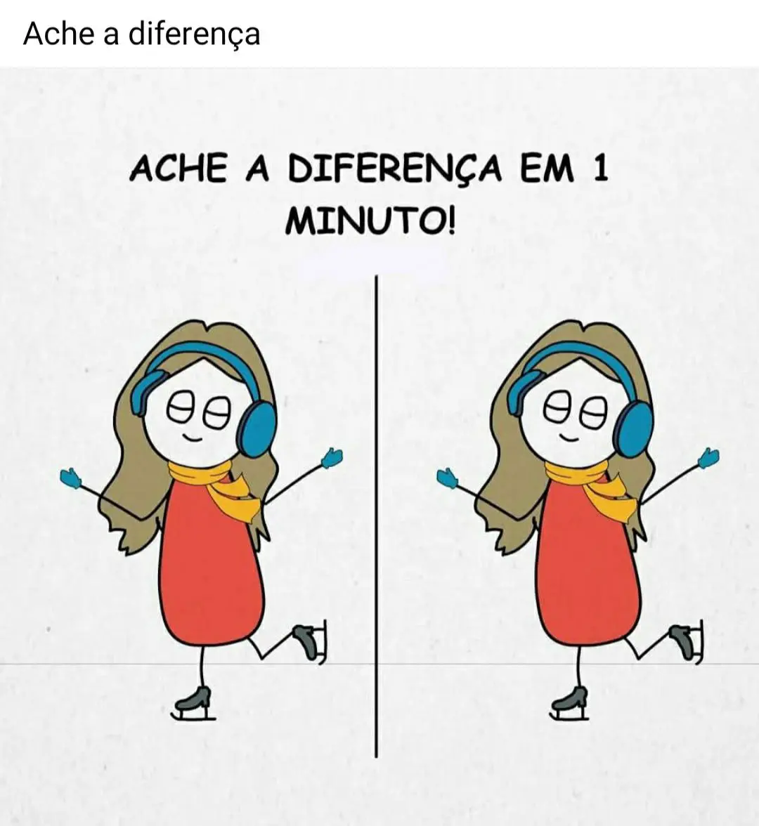 Ache a Diferença: A Patinadora de Fone Azul