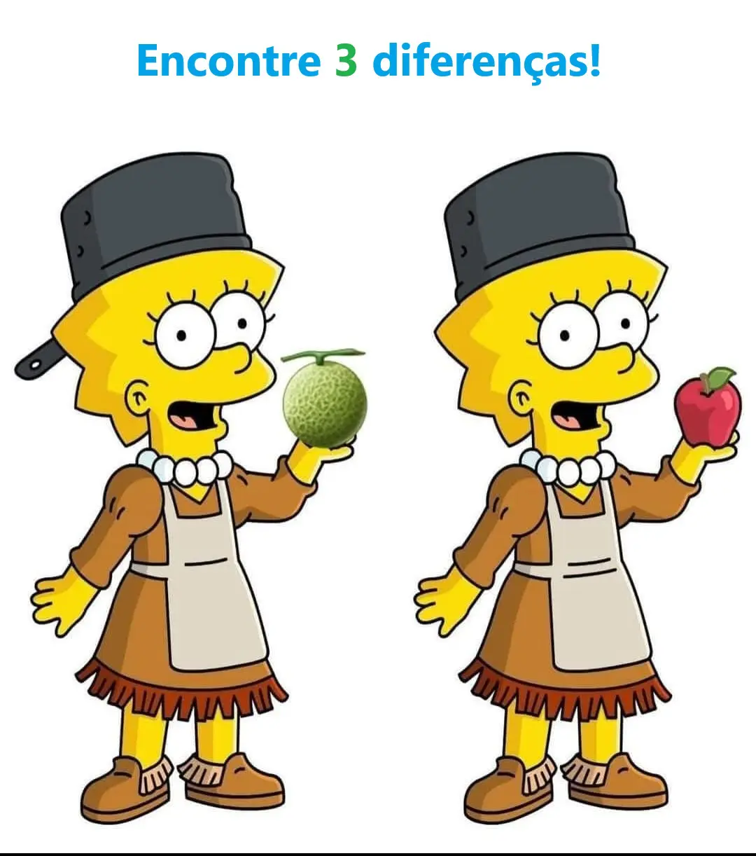 Ache 3 Diferenças: Lisa Simpson