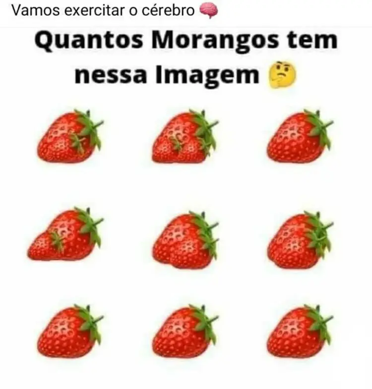 Quantos Morangos Tem Nessa Imagem?