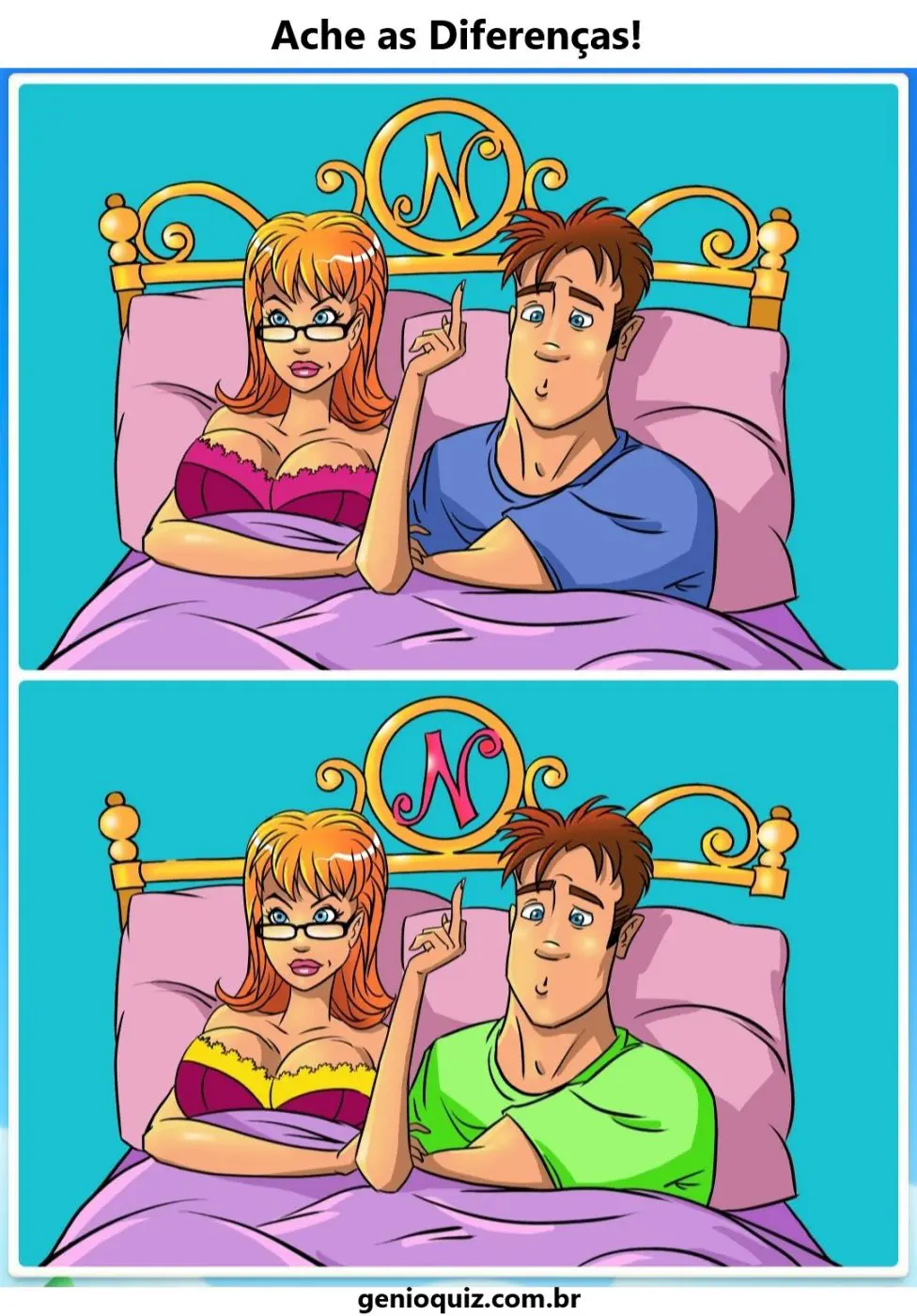 Ache as Diferenças: O Casal na Cama