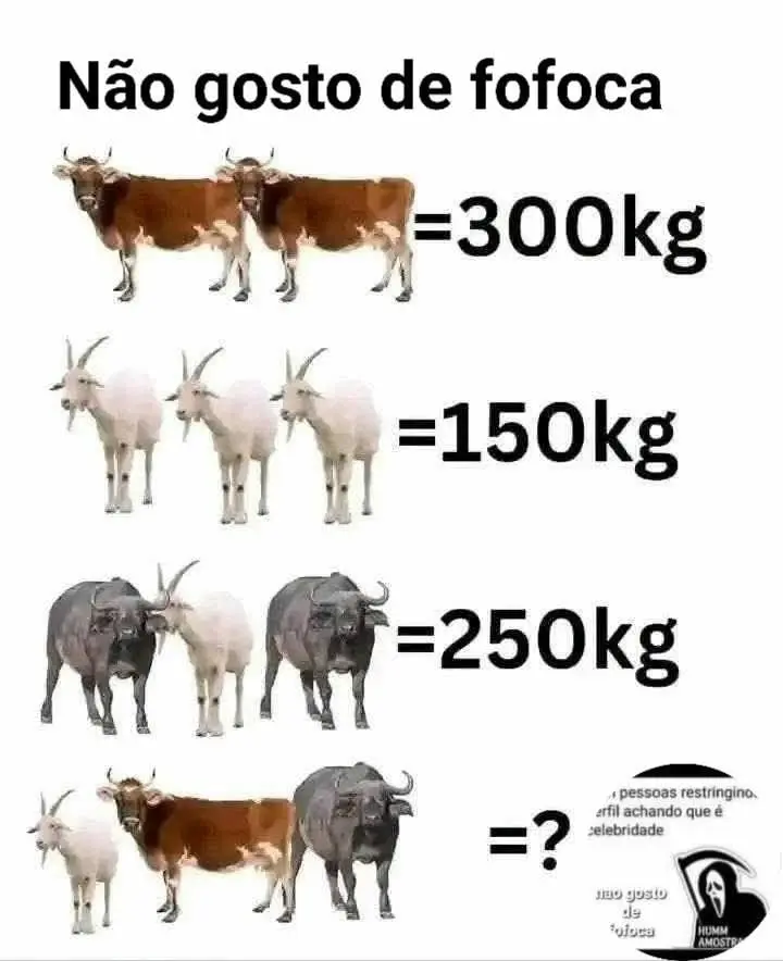 Resposta Desafio Vaca, Cabra e Búfalo