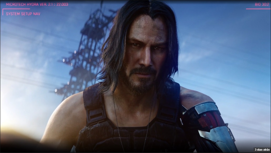 Keanu Reeves E32019 jogo Cyberpunk 2077