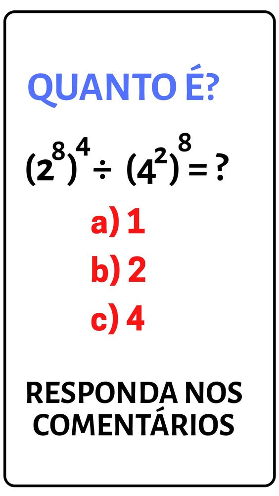 Quiz de Matemática DESAFIO MATEMÁTICO #quiz #matemática 