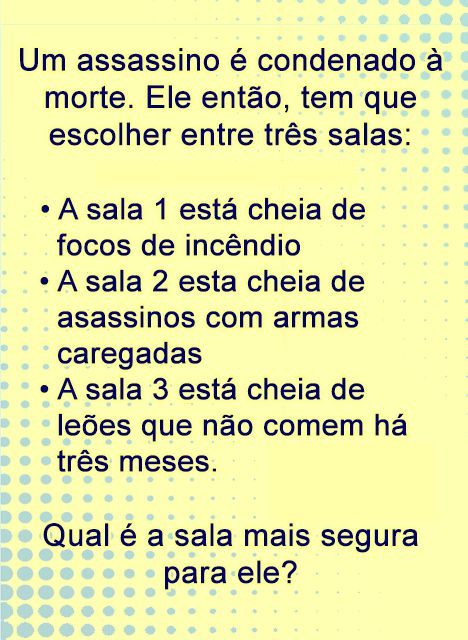 Por que o marido da viúva não pode se casar com a cunhada? - Charada e  Resposta - Geniol