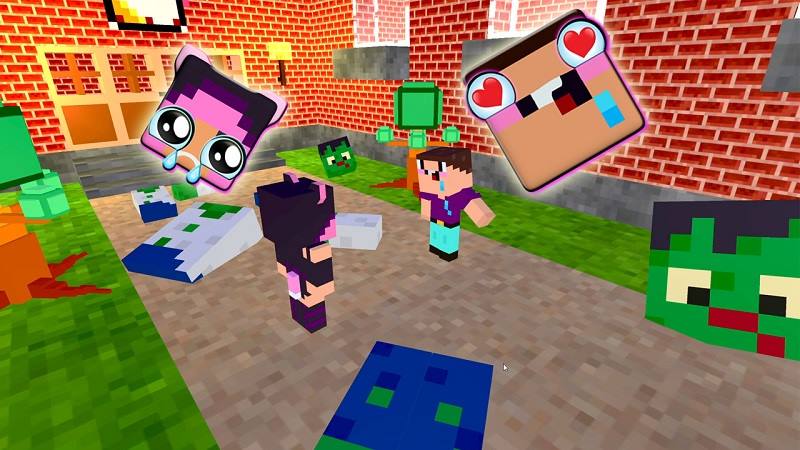 Noob vs Zumbis Jogo do Minecraft