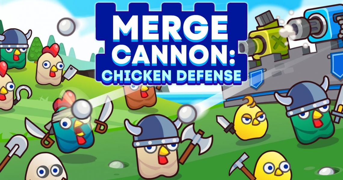 merge cannon: chicken defense jogo online grátis