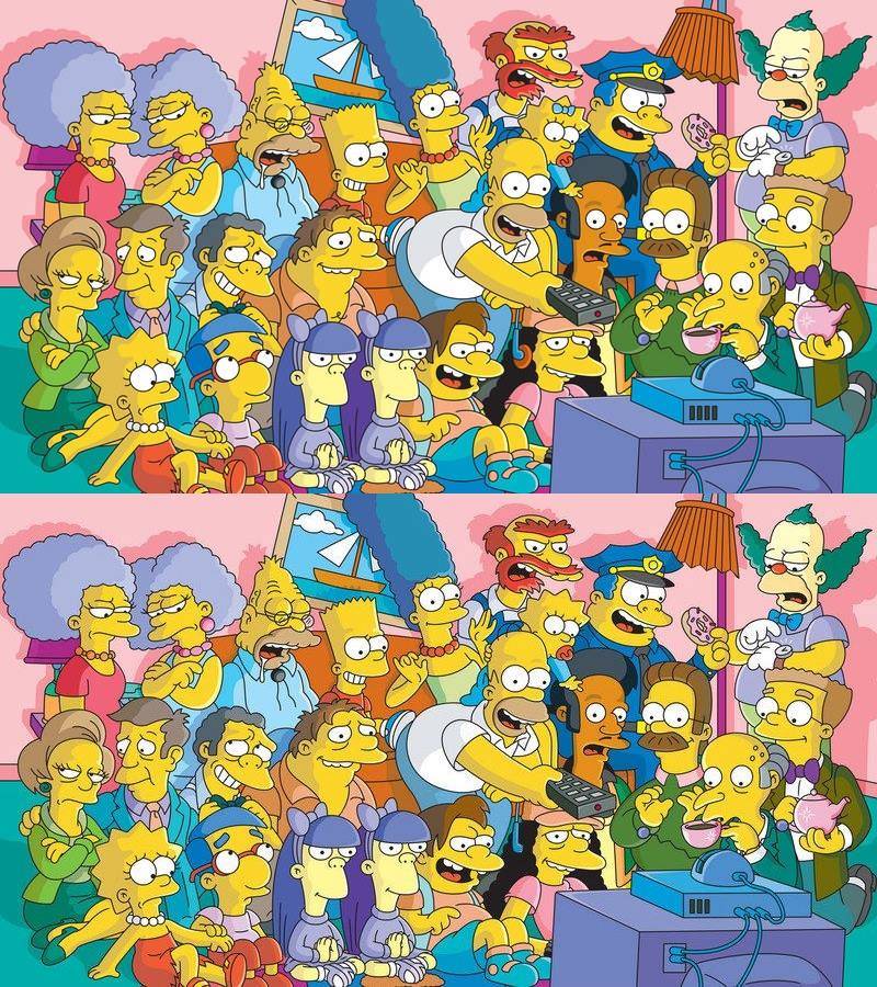 Jogo dos 7 Erros Os Simpsons

